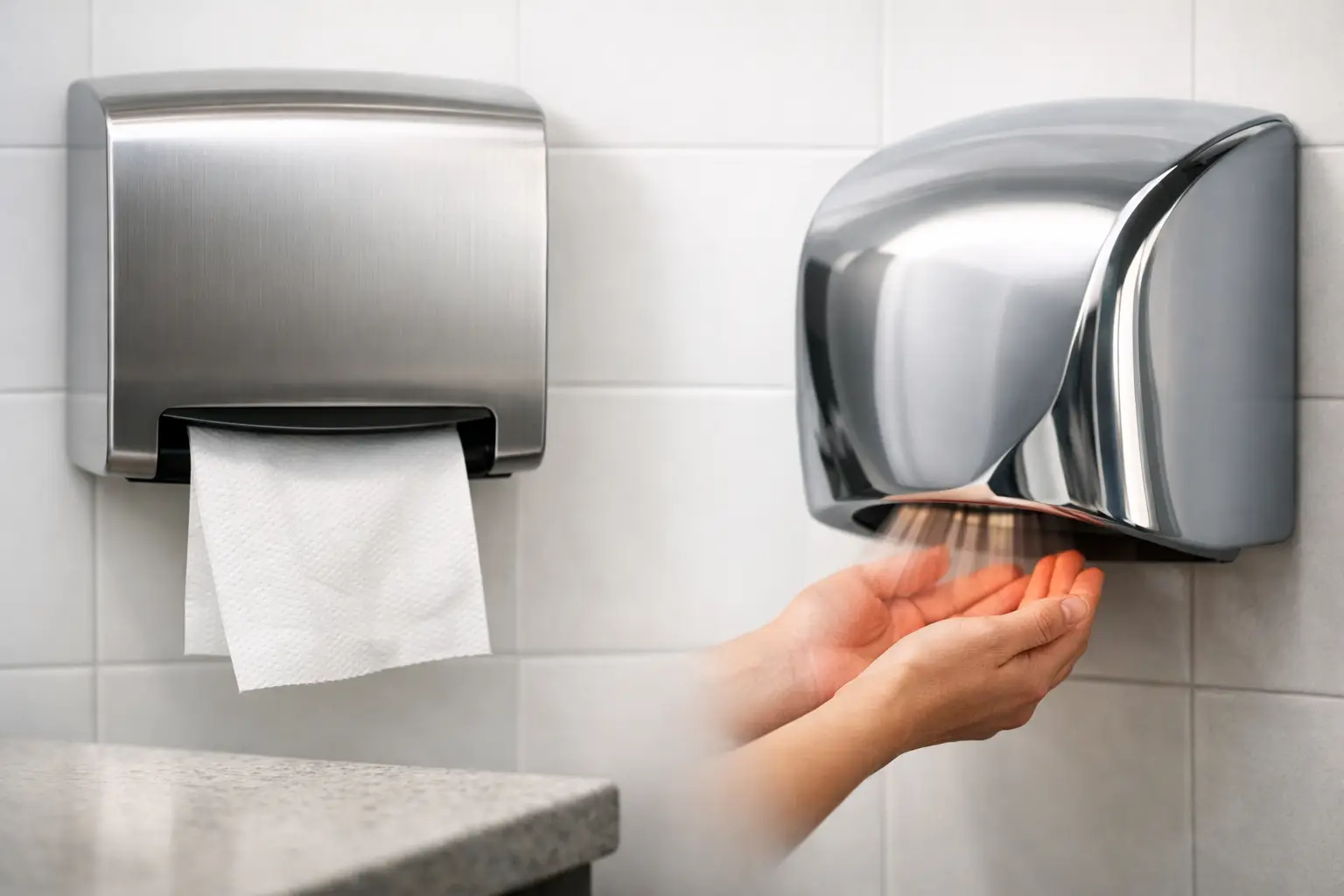 Papel toalha ou ar quente: qual compensa?