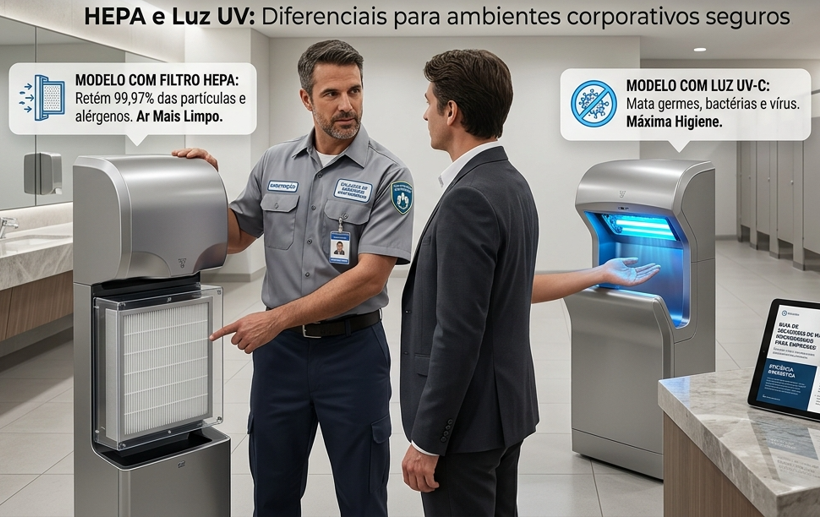 Guia de secagem automática profissional para empresas