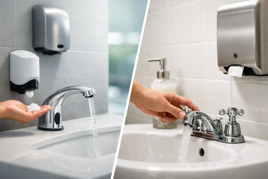 Banheiro touchless ou tradicional: qual escolher?