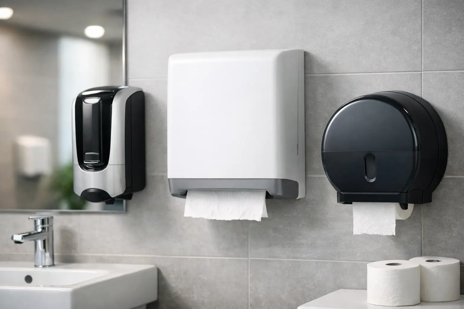 Guia de dispensers para banheiros corporativos