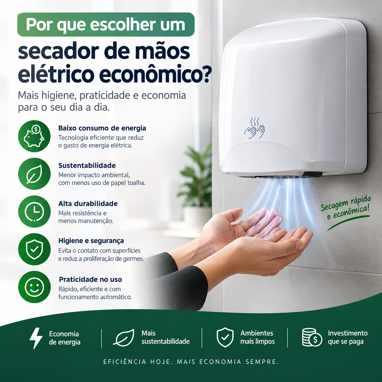 Por que escolher um secador elétrico econômico?